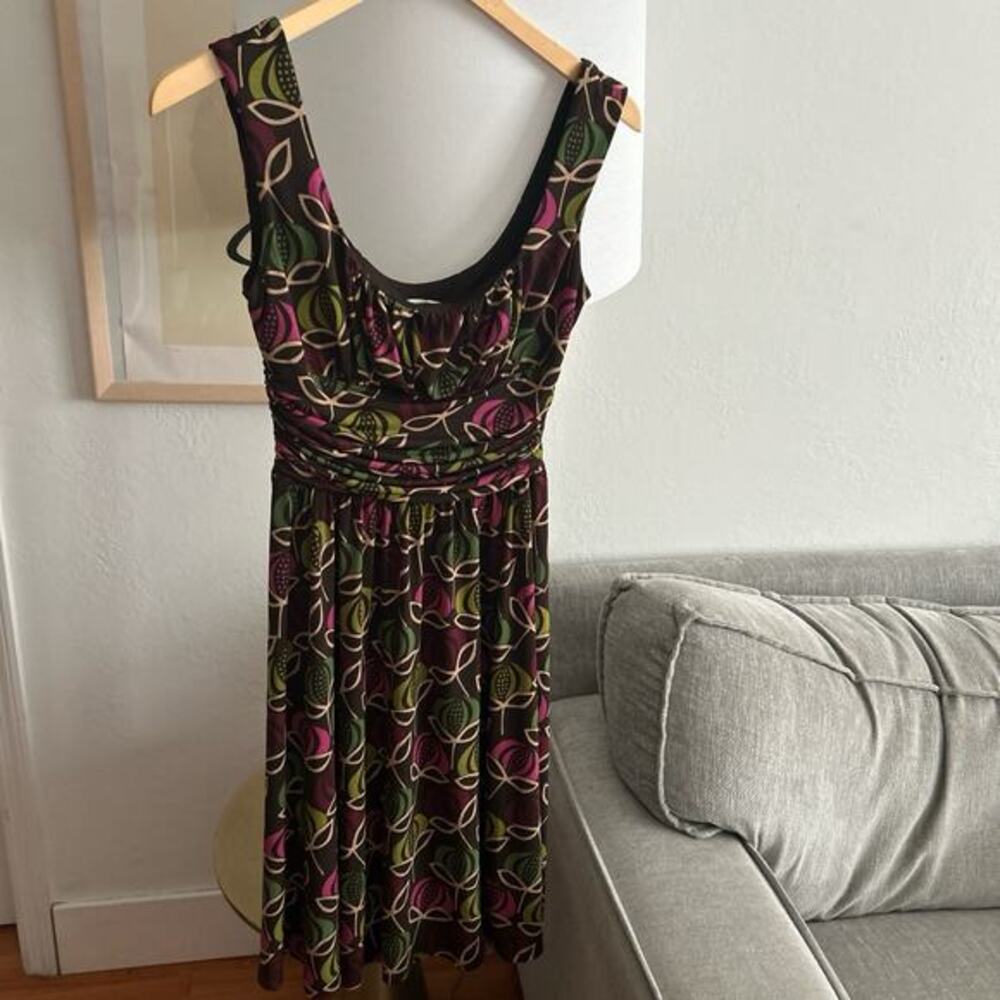Y2K Floral Vintage Whimsy Dress Rushed Stretchy  8
